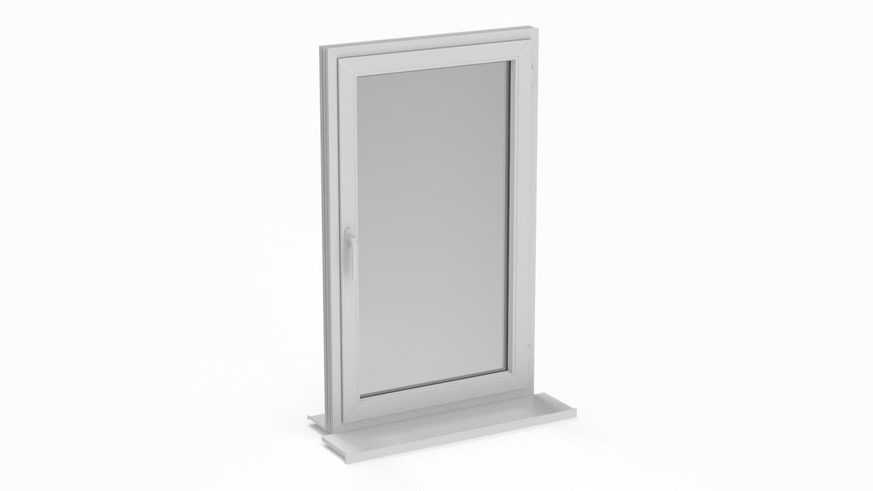 3D Plastic Casement Window model