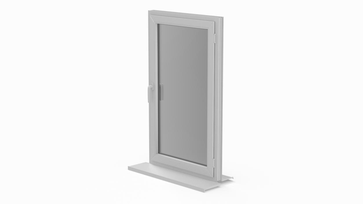 3D Plastic Casement Window model