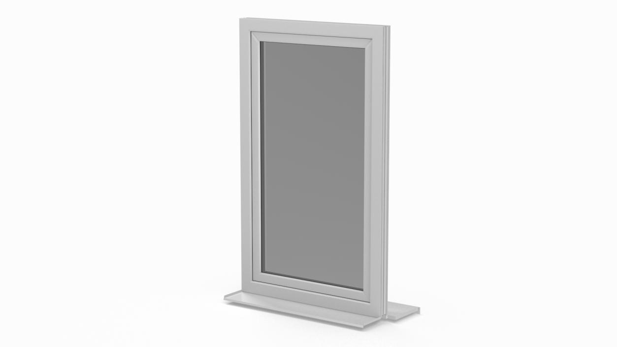 3D Plastic Casement Window model