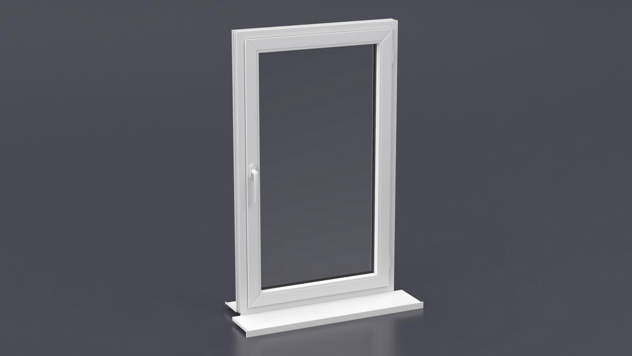 3D Plastic Casement Window model