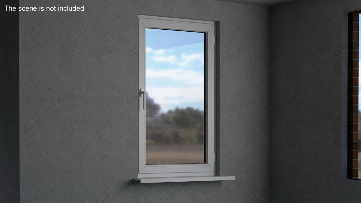 3D Plastic Casement Window model