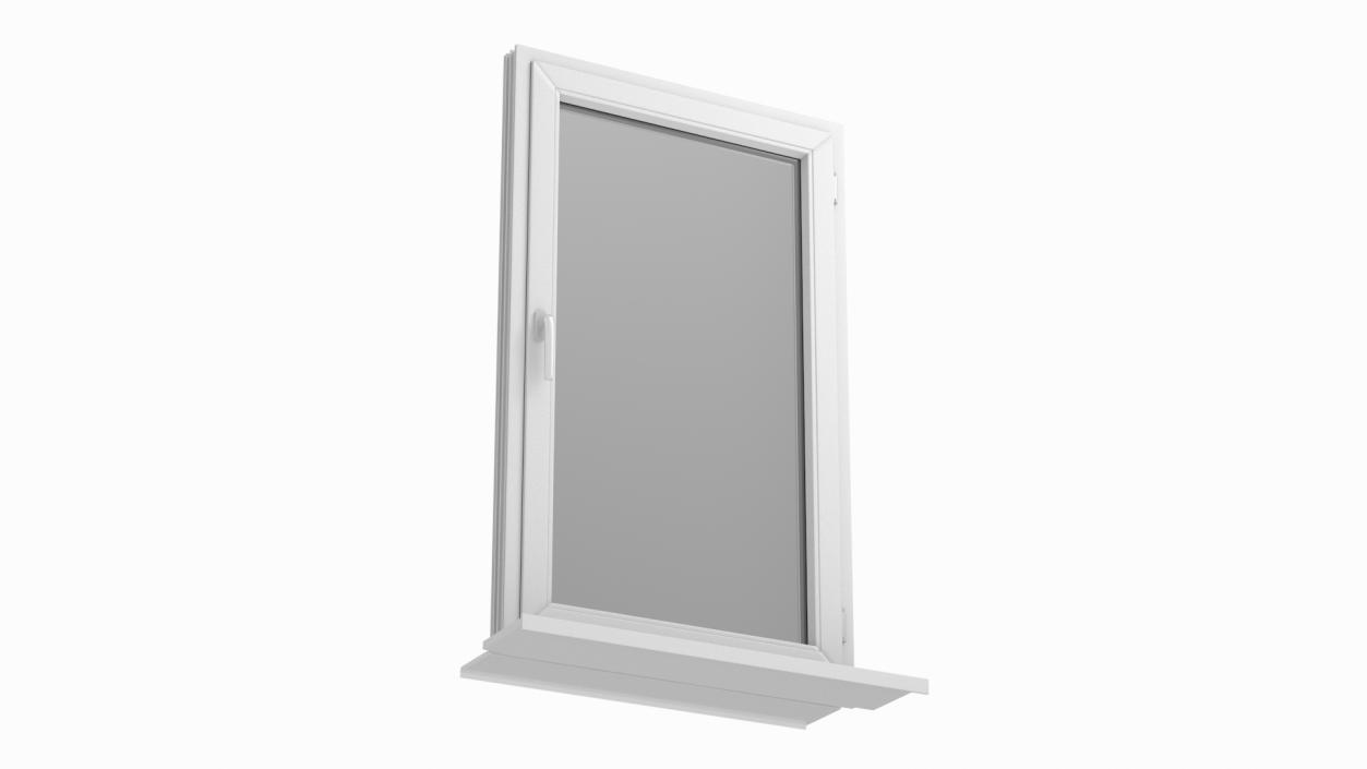 3D Plastic Casement Window model