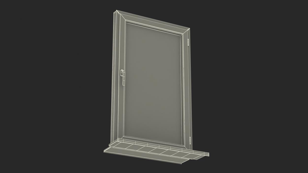 3D Plastic Casement Window model