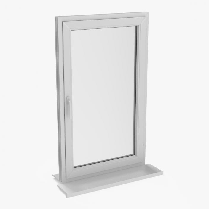 3D Plastic Casement Window model