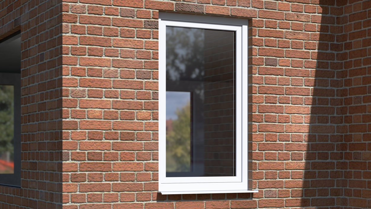 3D Plastic Casement Window model