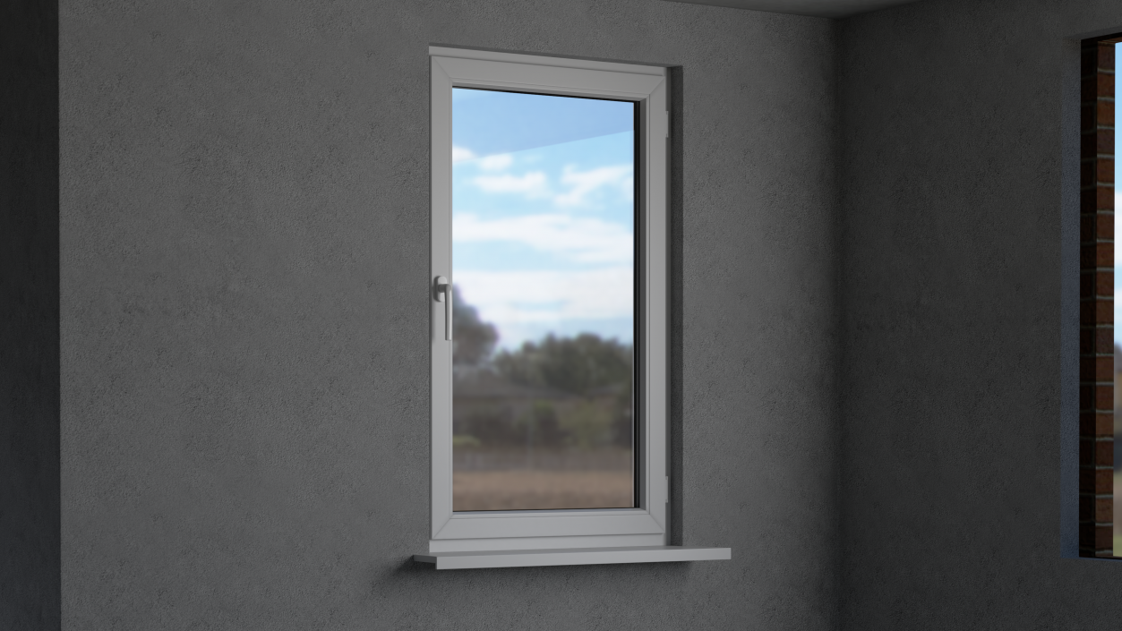 3D Plastic Casement Window model