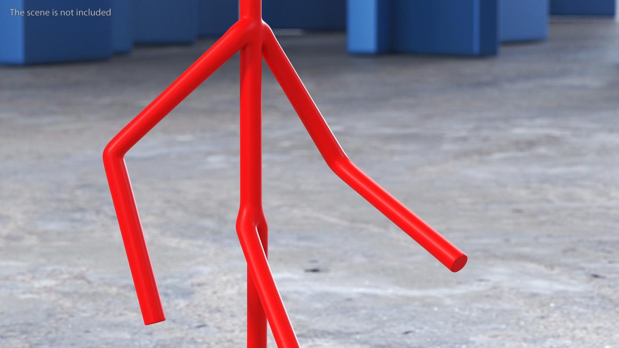 3D Stickman Figure Red Rigged