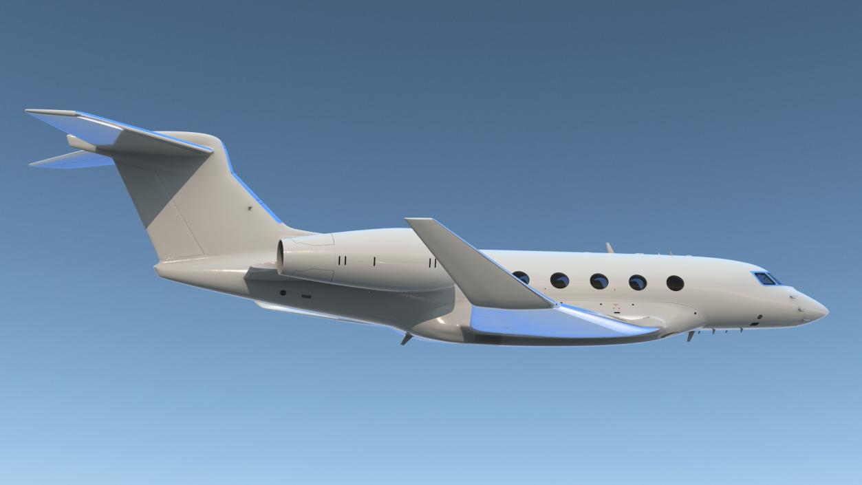 3D Twin Engine Business Jet Flight