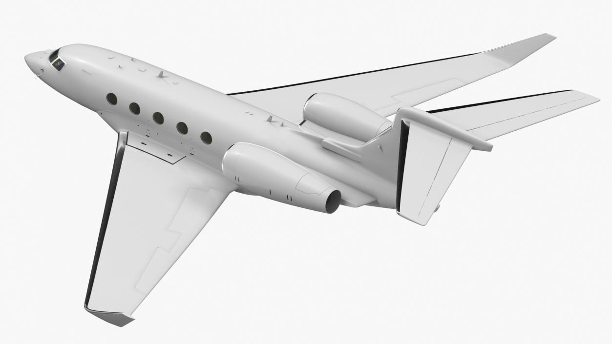 3D Twin Engine Business Jet Flight