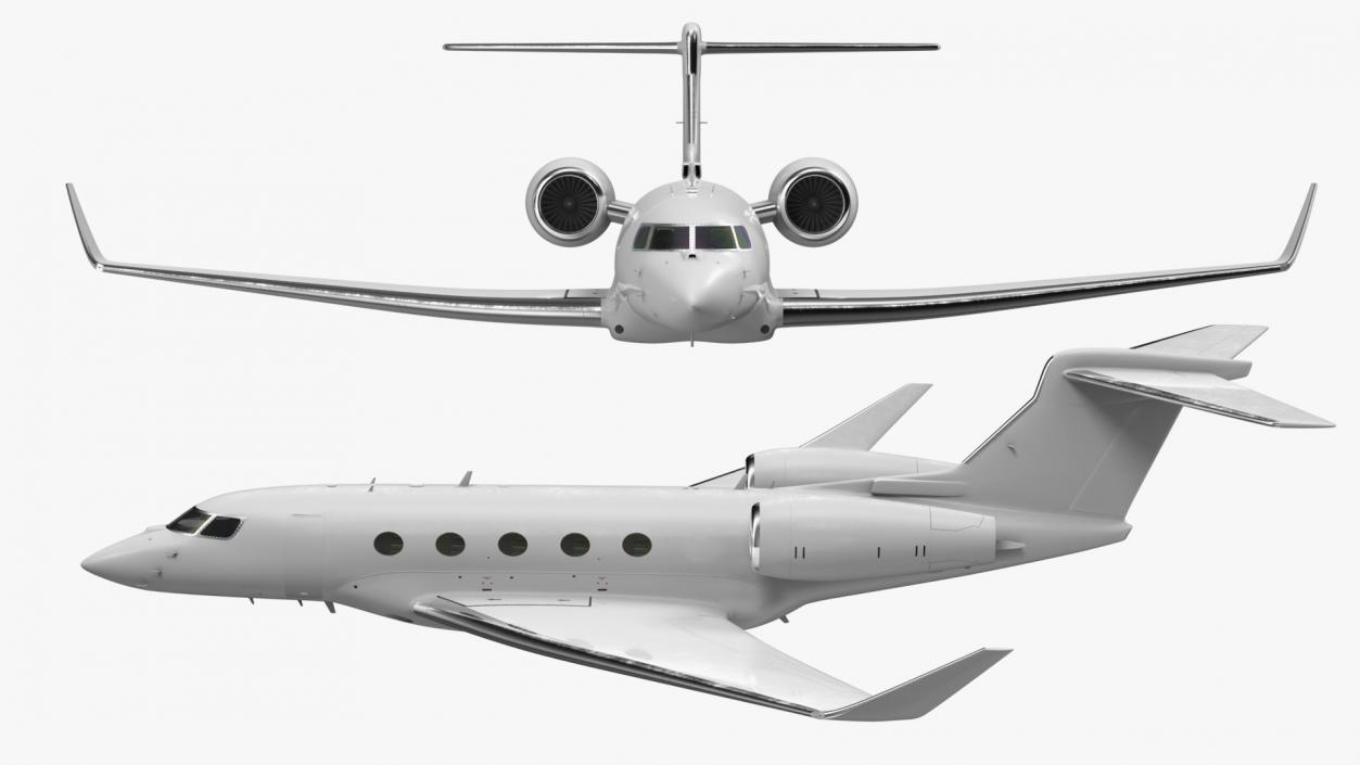 3D Twin Engine Business Jet Flight