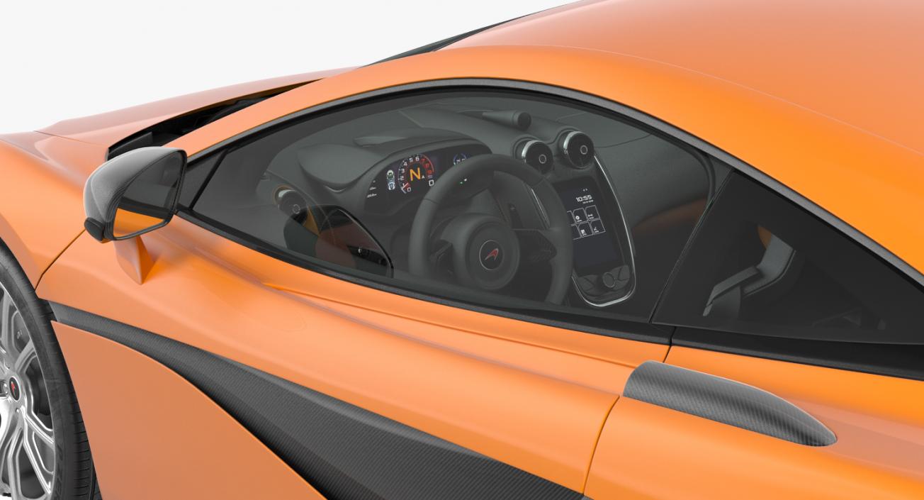 Sport Car McLaren 570S Rigged 3D model