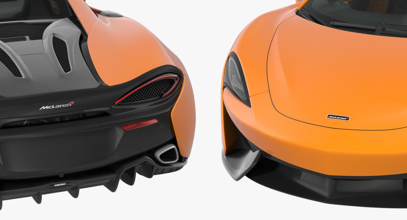 Sport Car McLaren 570S Rigged 3D model