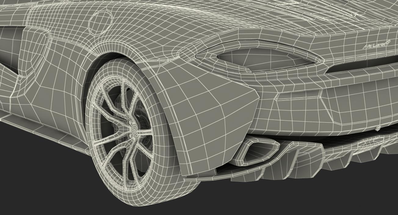 Sport Car McLaren 570S Rigged 3D model