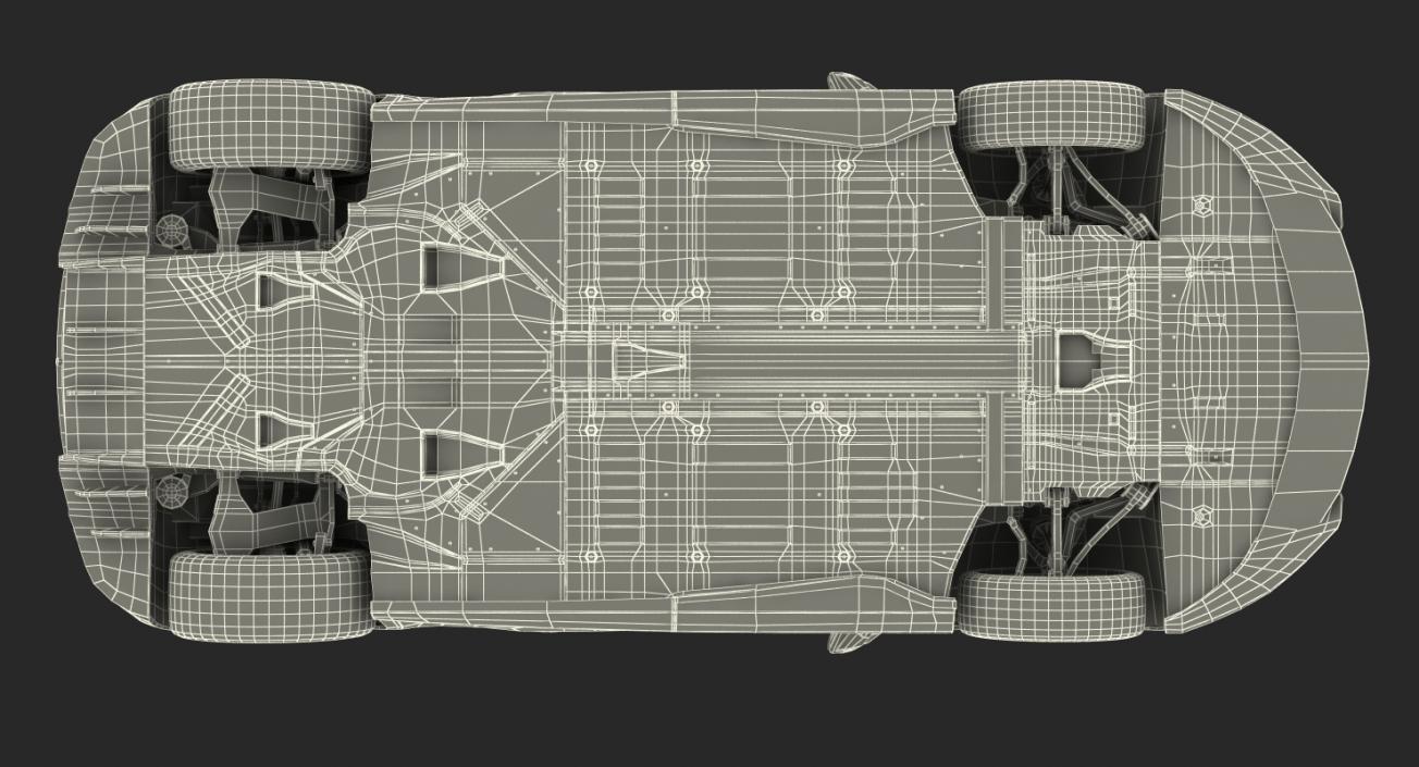 Sport Car McLaren 570S Rigged 3D model