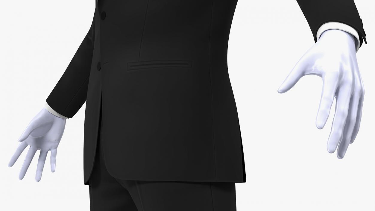 Black Tuxedo Suit 3D