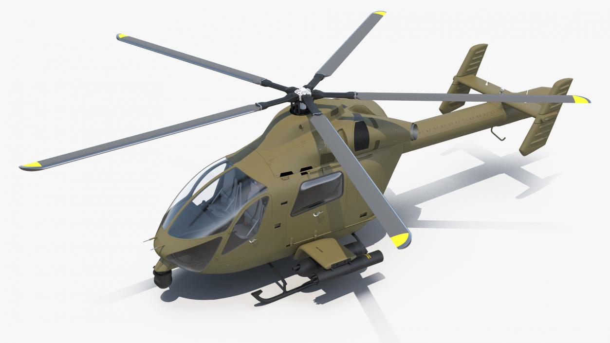 Attack Helicopter Rigged 3D model