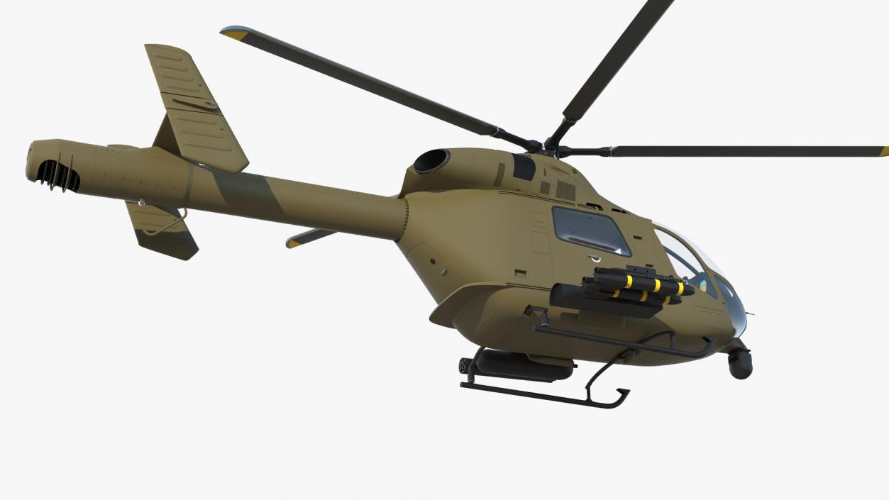 3D Attack Helicopter Rigged for Cinema 4D model