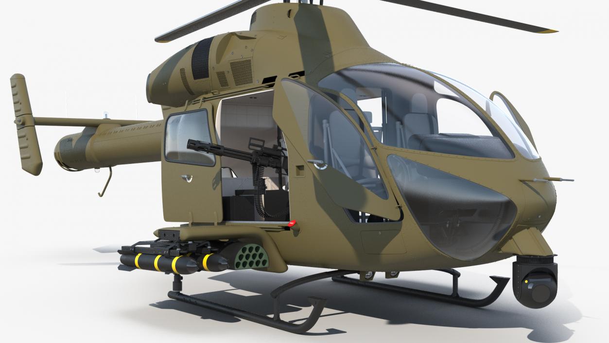 3D Attack Helicopter Rigged for Cinema 4D model