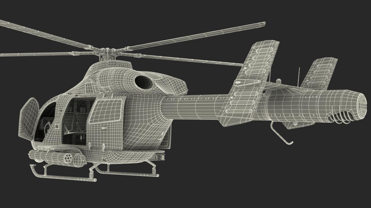 3D Attack Helicopter Rigged for Cinema 4D model