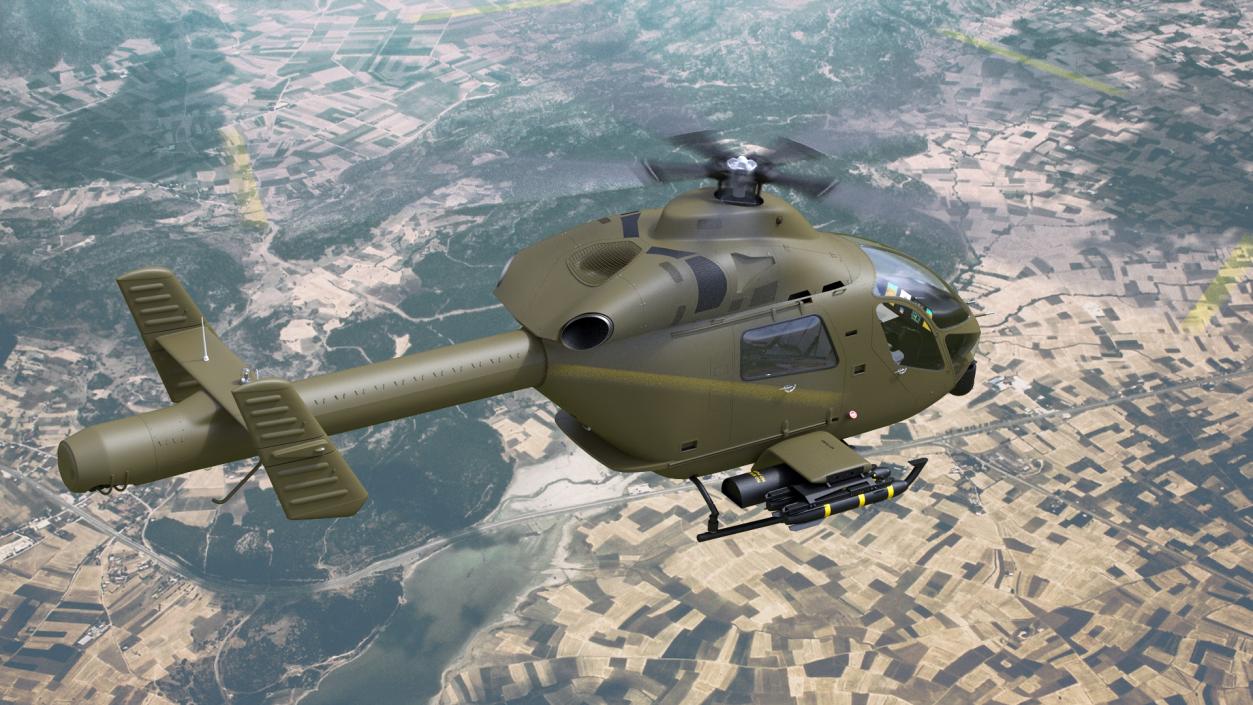 3D Attack Helicopter Rigged for Cinema 4D model