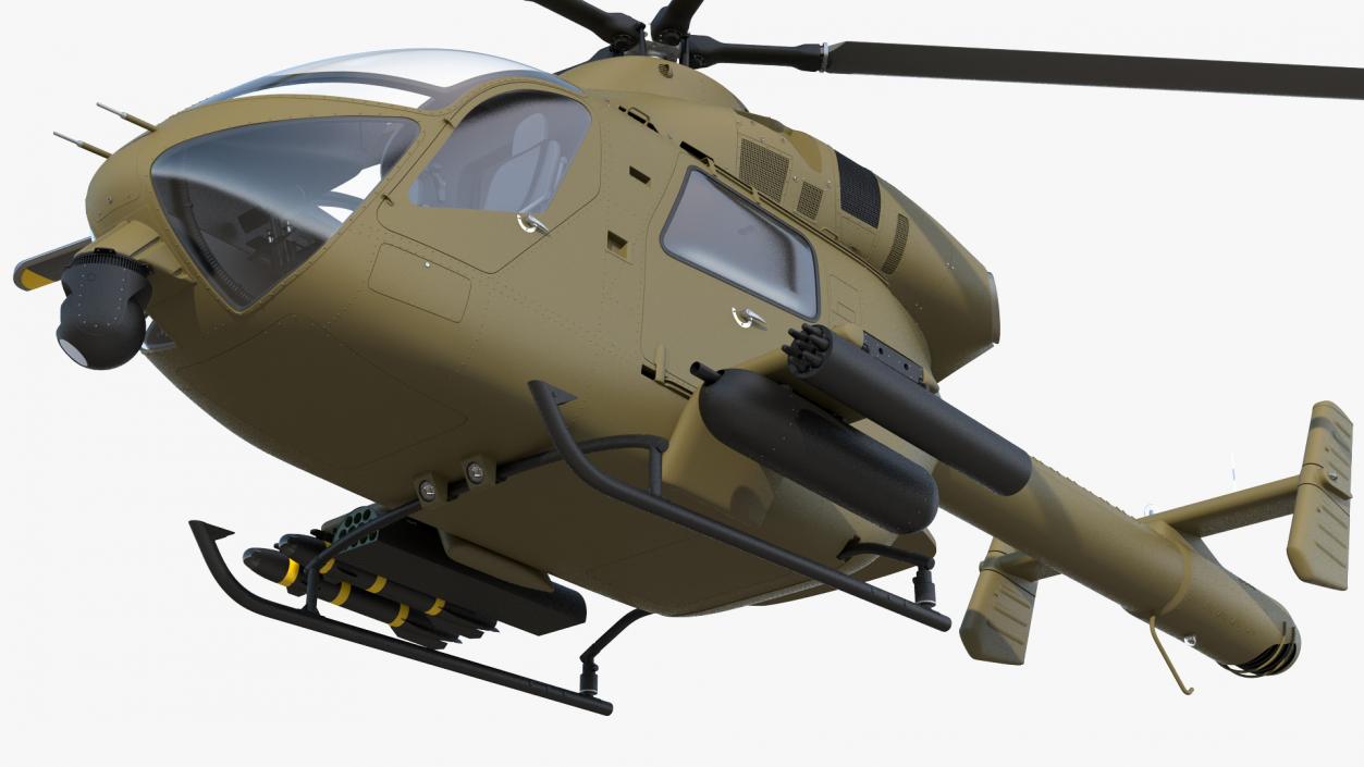 Attack Helicopter Rigged 3D model