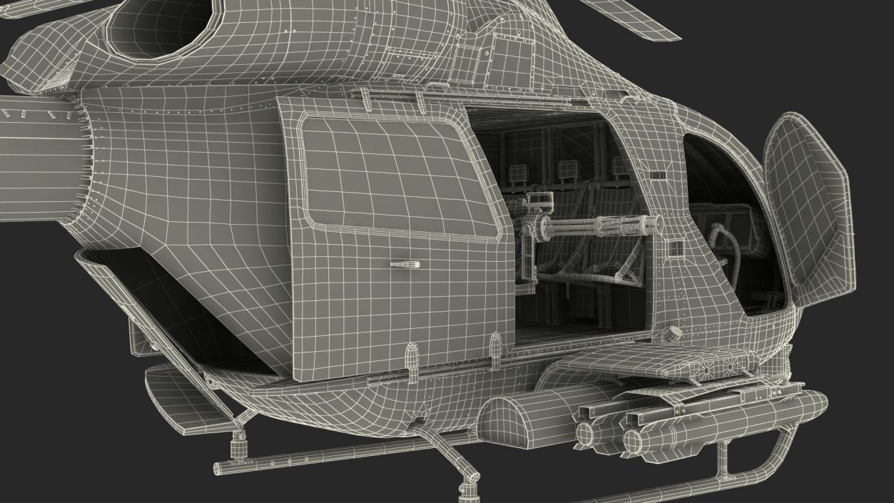 Attack Helicopter Rigged 3D model