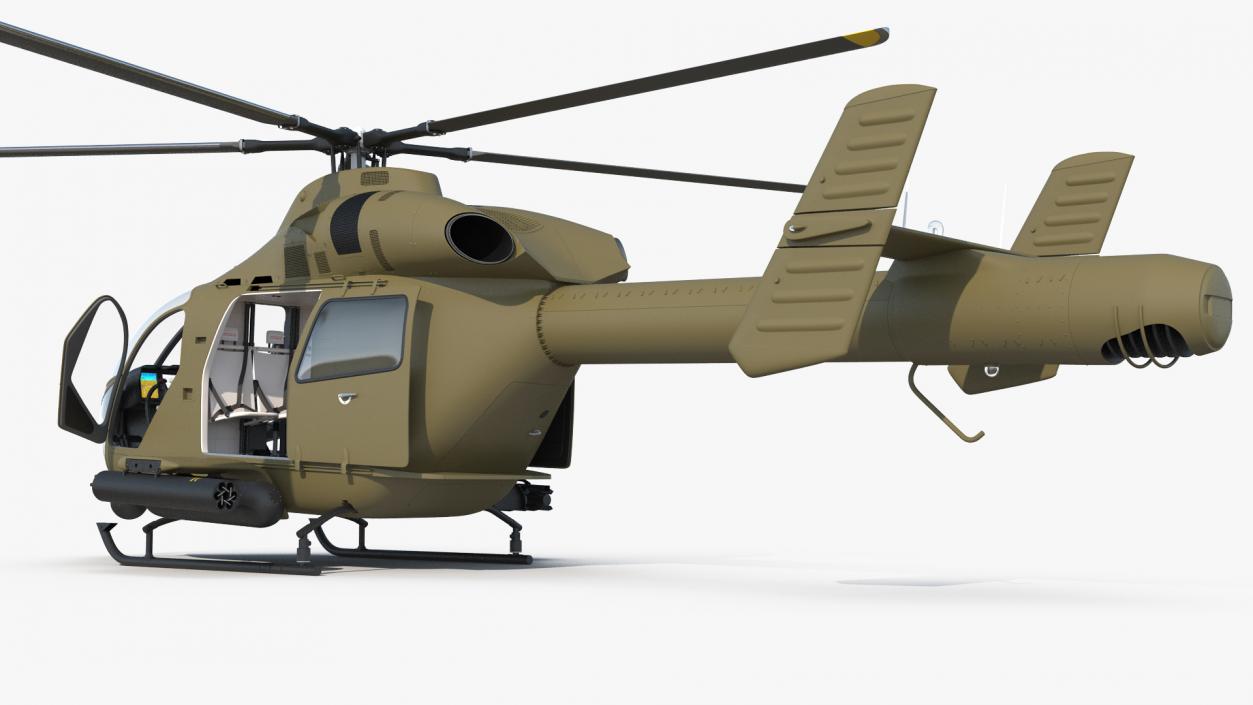 3D Attack Helicopter Rigged for Cinema 4D model