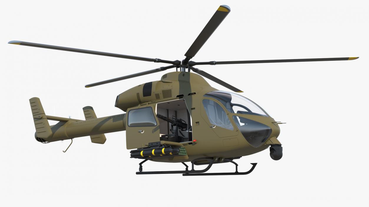 Attack Helicopter Rigged 3D model