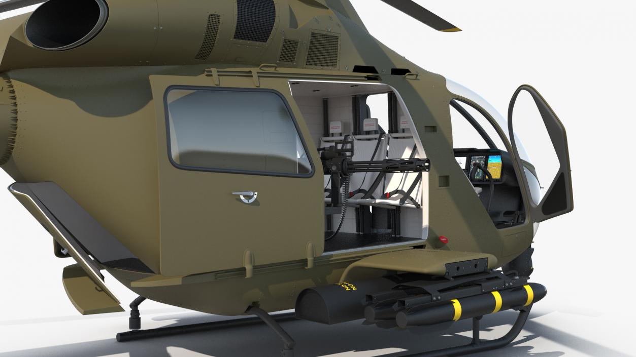 3D Attack Helicopter Rigged for Cinema 4D model