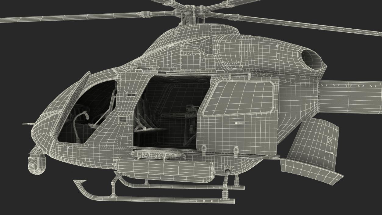 3D Attack Helicopter Rigged for Cinema 4D model