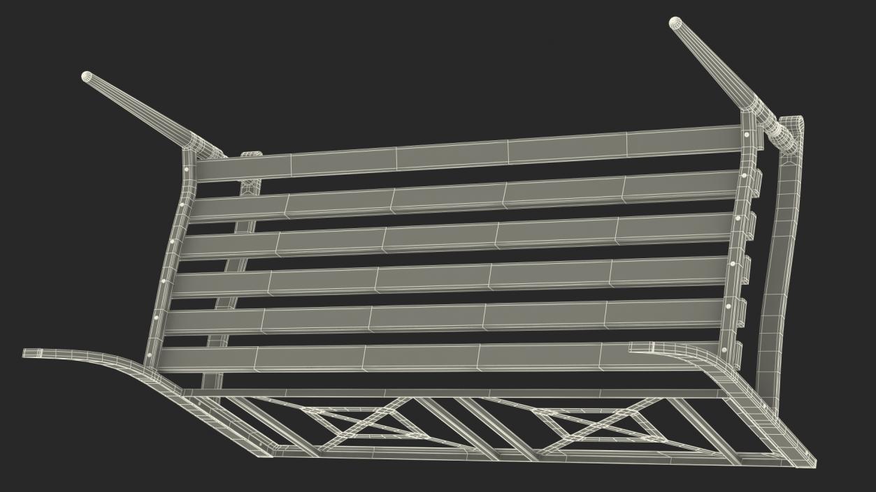 3D Urban Park Bench 2 model