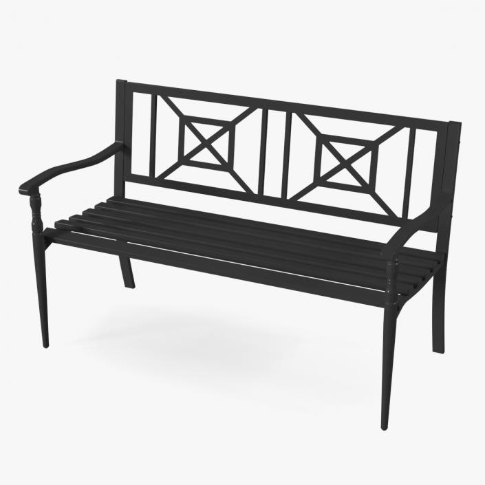 3D Urban Park Bench 2 model