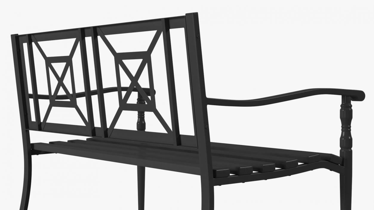 3D Urban Park Bench 2 model