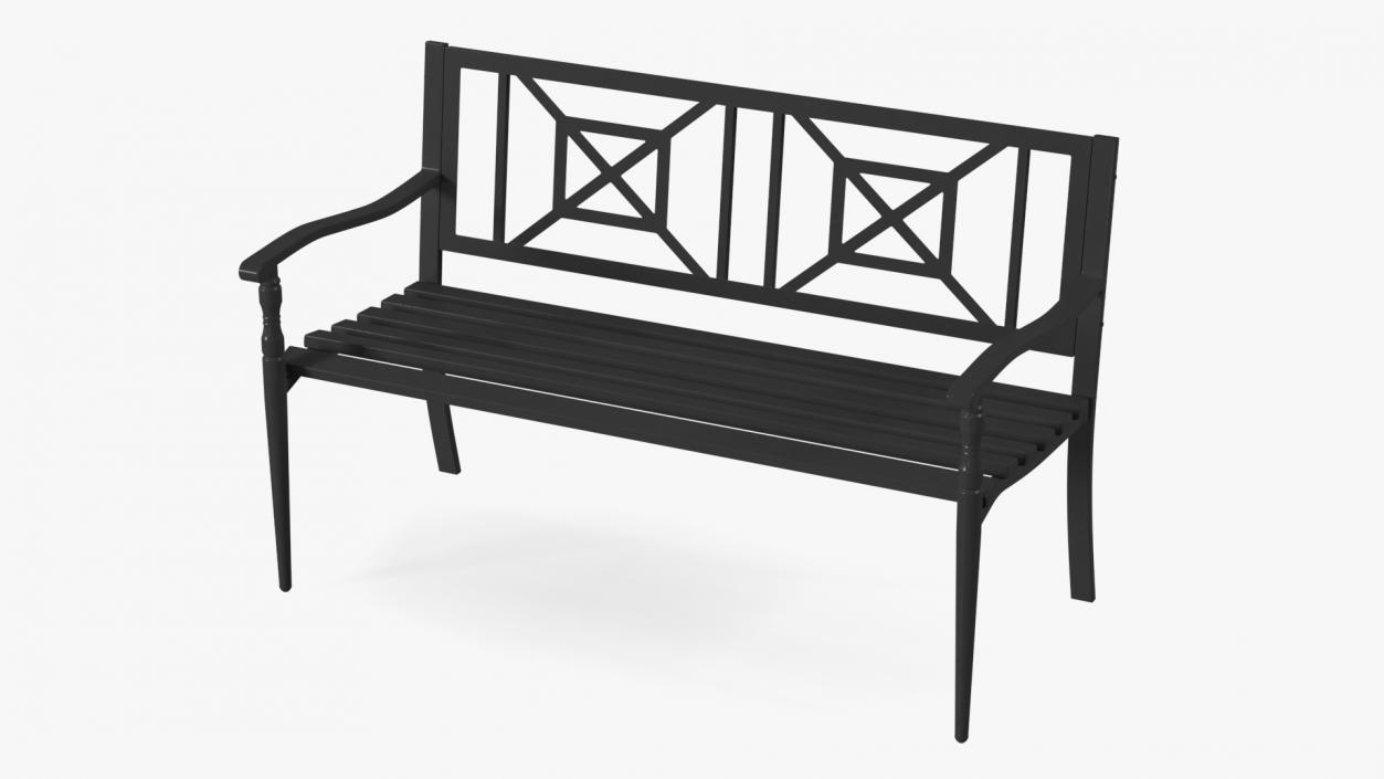 3D Urban Park Bench 2 model