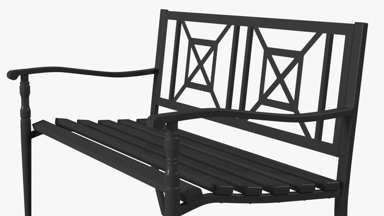 3D Urban Park Bench 2 model