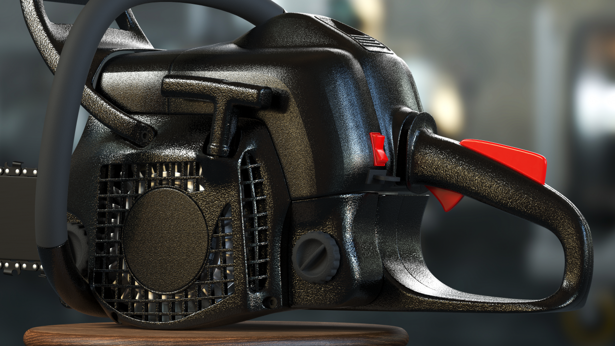 3D Black Gas Chainsaw model