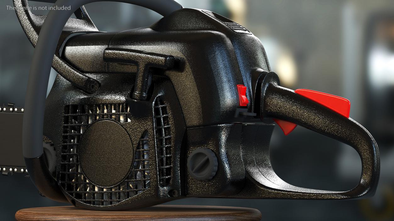 3D Black Gas Chainsaw model