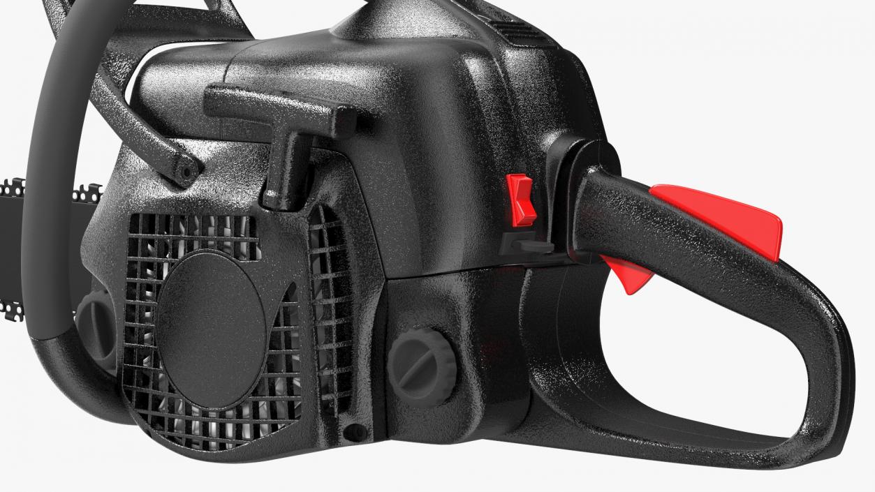 3D Black Gas Chainsaw model