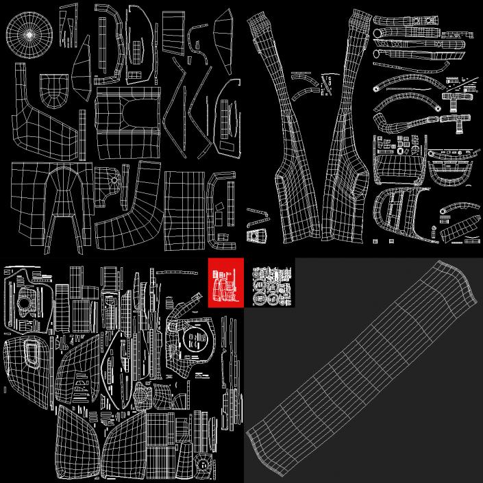 3D Black Gas Chainsaw model