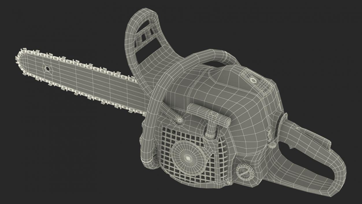 3D Black Gas Chainsaw model