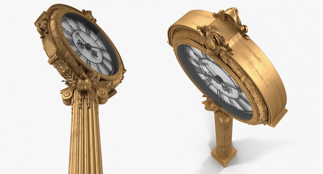 3D model New York Street Clocks Collection 2