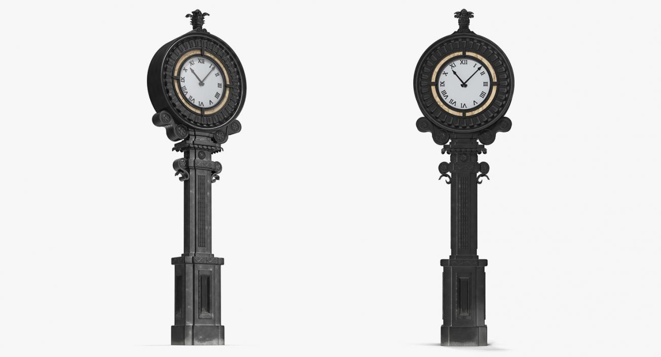 3D model New York Street Clocks Collection 2