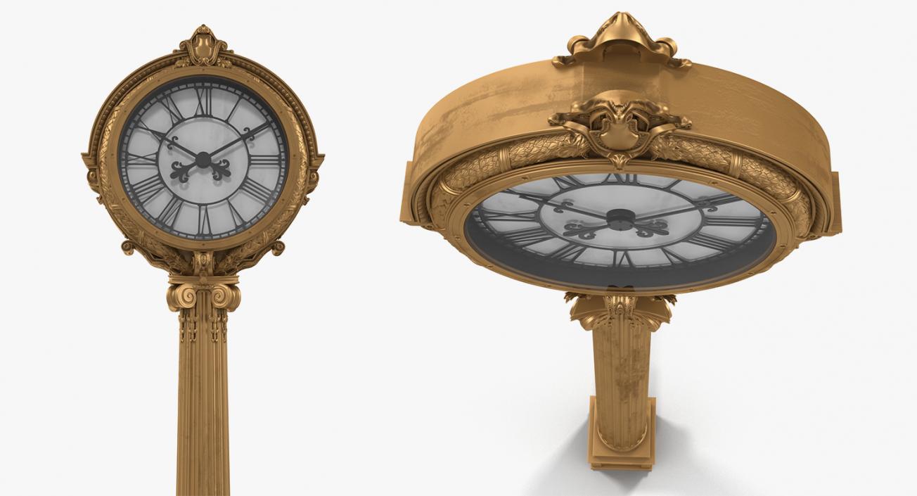 3D model New York Street Clocks Collection 2