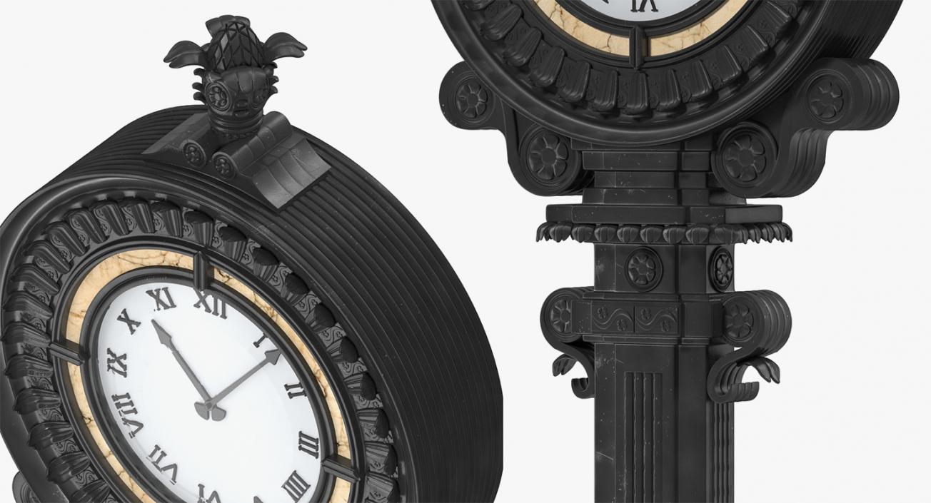 3D model New York Street Clocks Collection 2