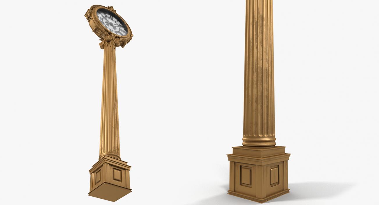 3D model New York Street Clocks Collection 2