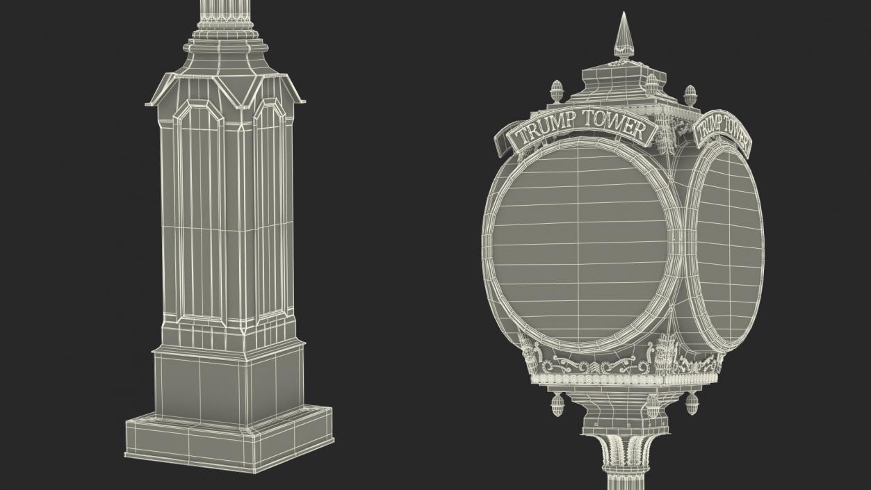 3D model New York Street Clocks Collection 2