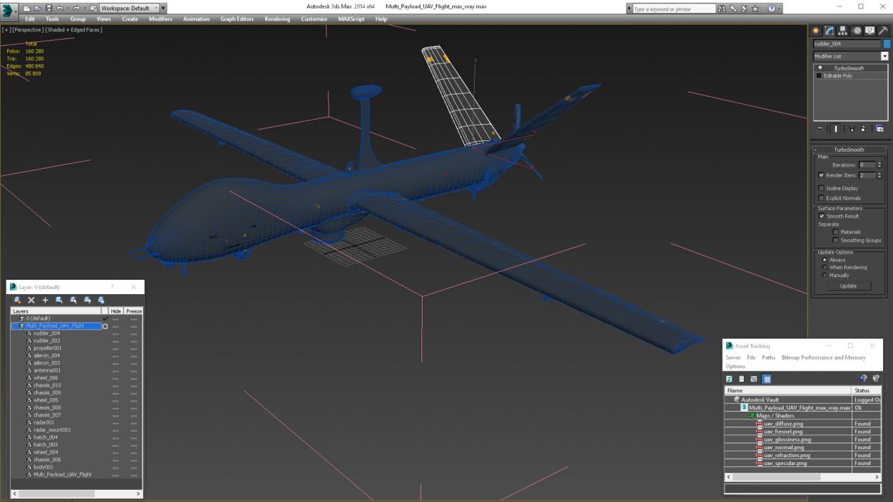 Multi Payload UAV Flight 3D model