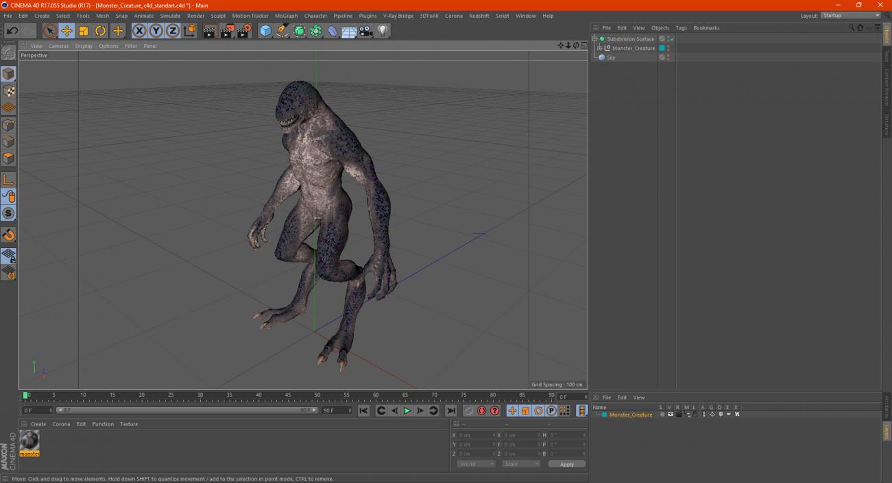 3D Monster Creature