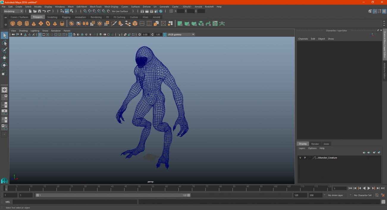 3D Monster Creature