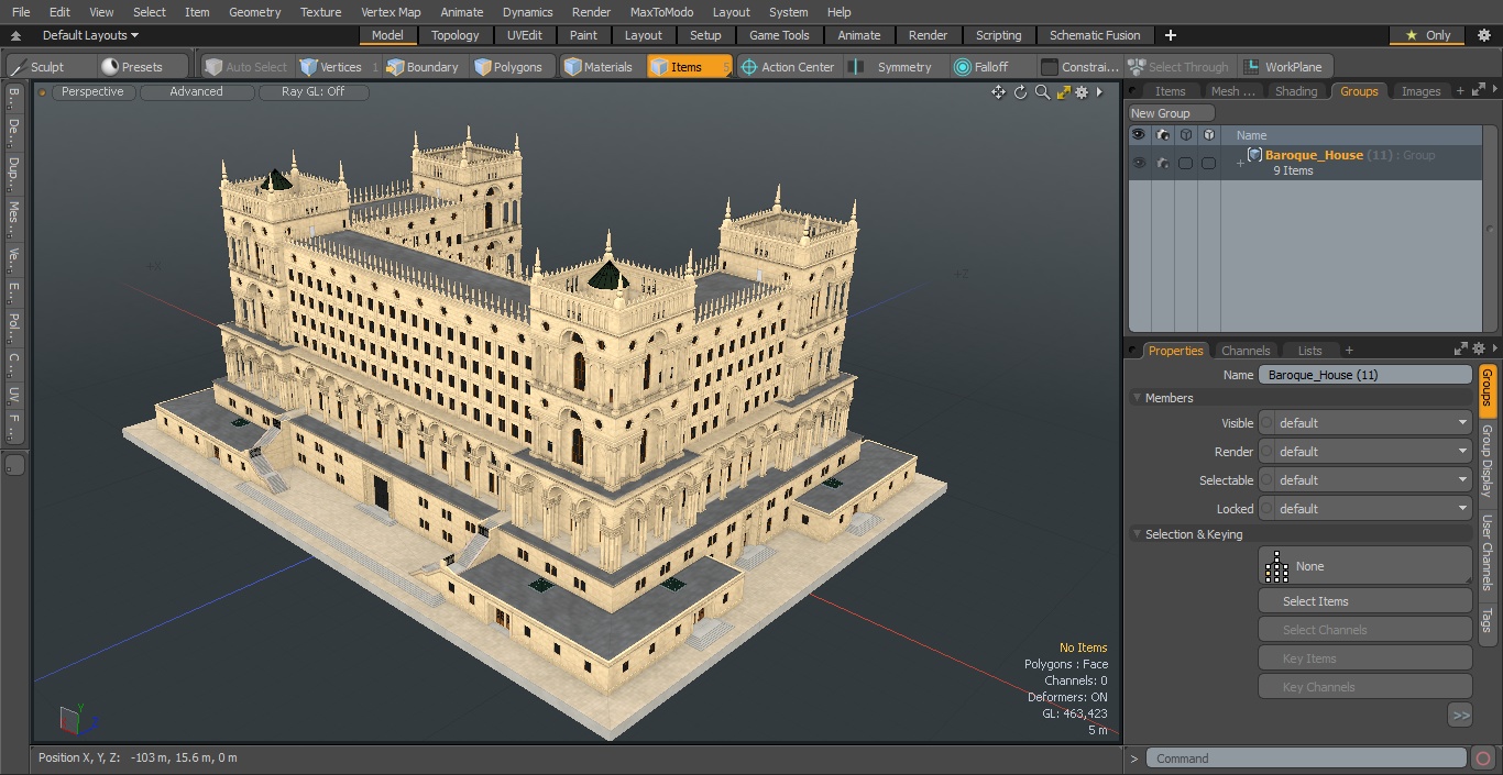 3D Baroque House model